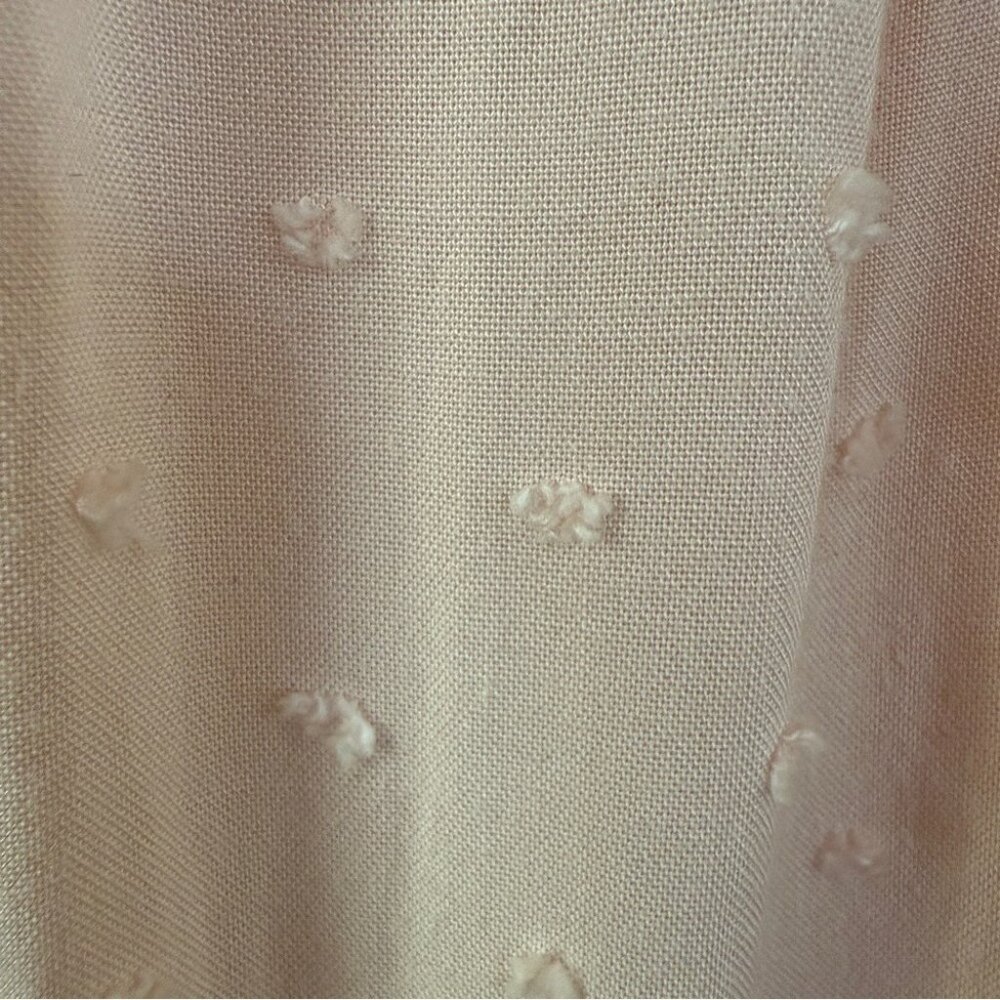 LC Lauren Conrad Light Pink Swiss Dot Women's Cap Sleeve Blouse Size M - Picture 4 of 10